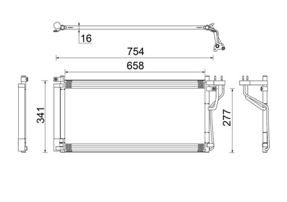 MAHLE AC 506 000S Condenser, air conditioning