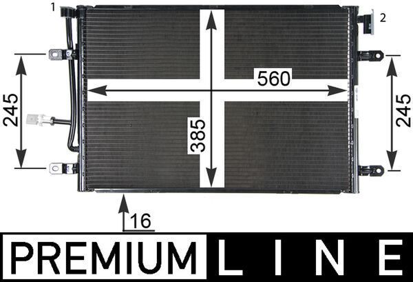 MAHLE AC 508 000P Condenser, air conditioning