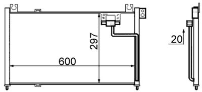 Condenser, air conditioning MAHLE AC 523 000S