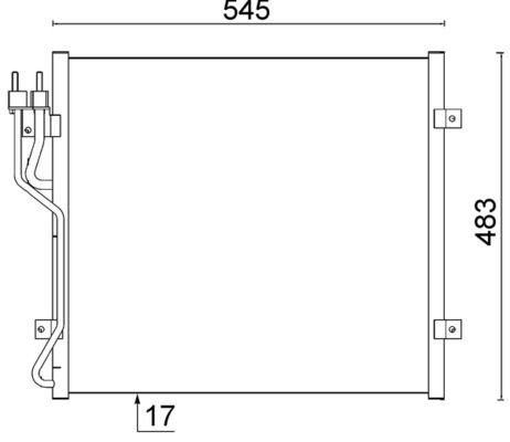 MAHLE AC 545 000S Condenser, air conditioning