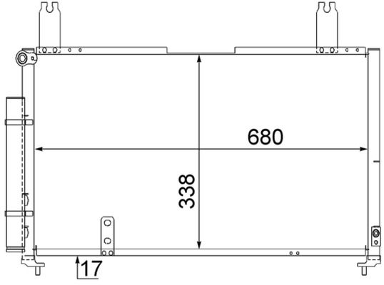 MAHLE AC 565 000S Condenser, air conditioning