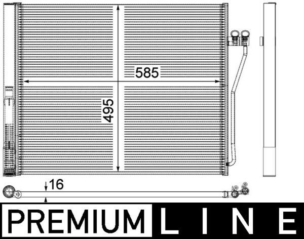 MAHLE AC 568 000P Condenser, air conditioning