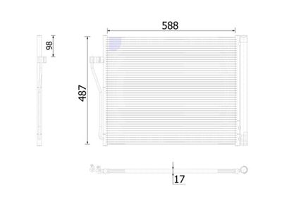 Condenser, air conditioning MAHLE AC 568 000S