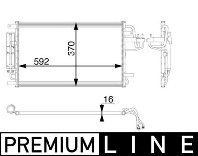 Condenser, air conditioning MAHLE AC 57 000P