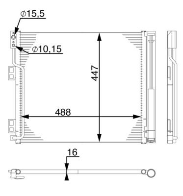 MAHLE AC 570 000S Condenser, air conditioning