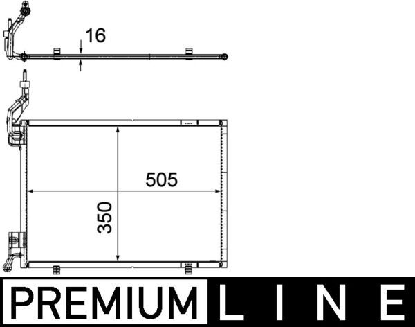 MAHLE AC 579 000P Condenser, air conditioning