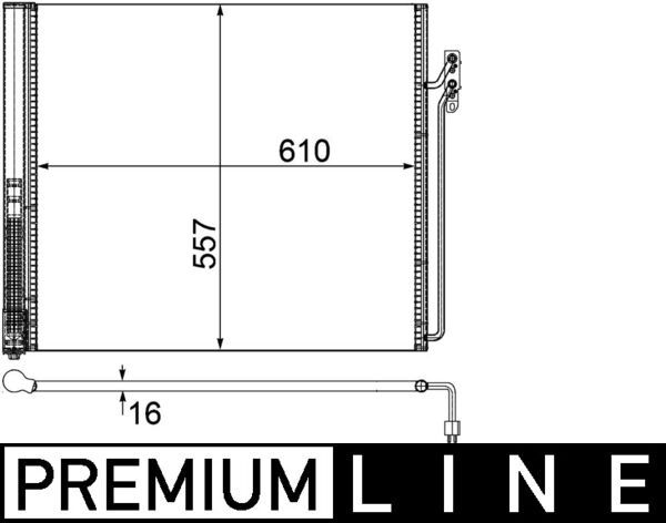 MAHLE AC 586 000P Condenser, air conditioning