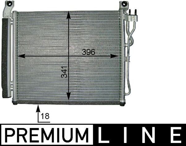 MAHLE AC 591 000P Condenser, air conditioning