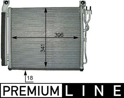 Condenser, air conditioning MAHLE AC 591 000P