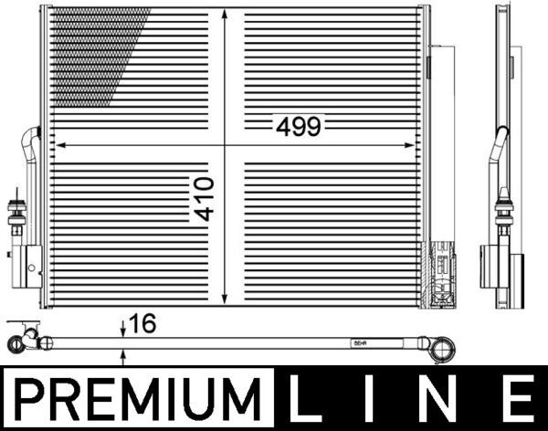MAHLE AC 596 000P Condenser, air conditioning