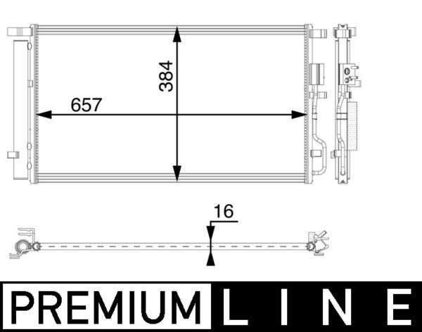 MAHLE AC 63 000P Condenser, air conditioning