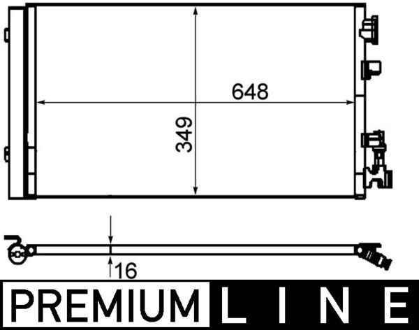 MAHLE AC 630 000P Condenser, air conditioning