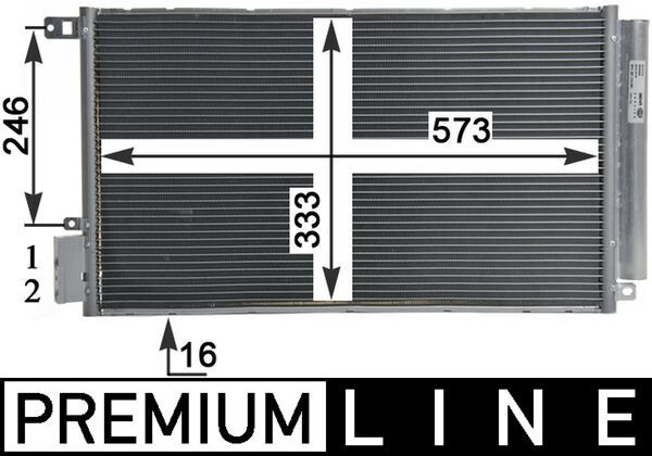 MAHLE AC 633 000P Condenser, air conditioning