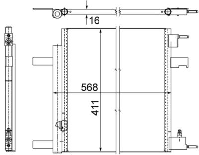 Condenser, air conditioning MAHLE AC 636 000P