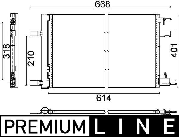 MAHLE AC 637 000P Condenser, air conditioning