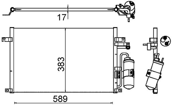 MAHLE AC 644 000S Condenser, air conditioning