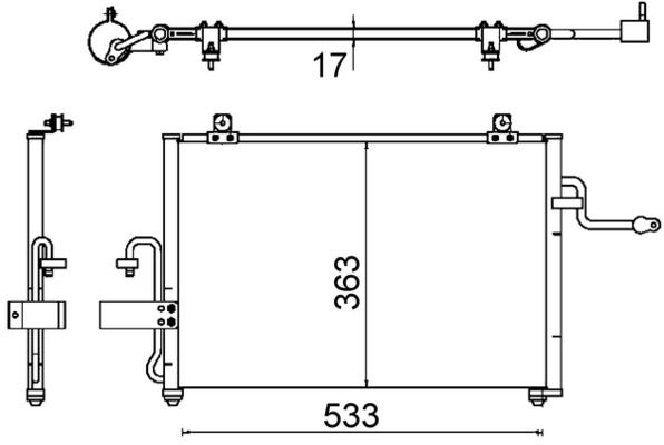 MAHLE AC 645 000S Condenser, air conditioning
