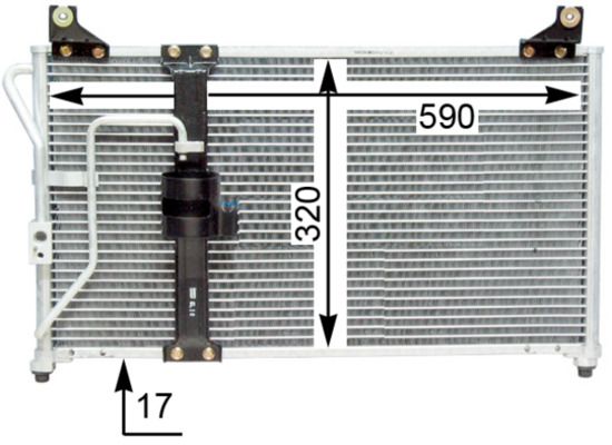 MAHLE AC 649 000S Condenser, air conditioning