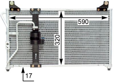 Condenser, air conditioning MAHLE AC 649 000S