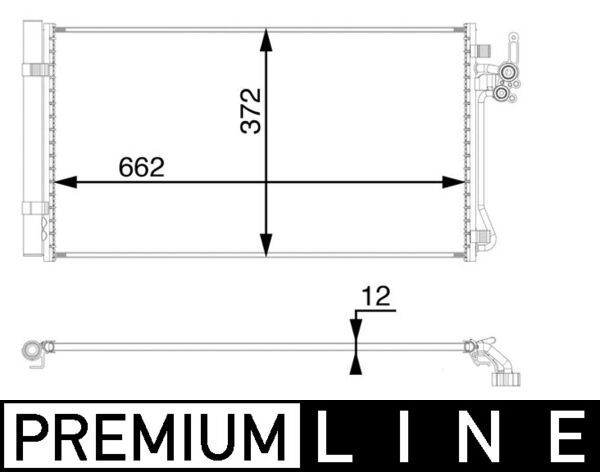 MAHLE AC 65 000P Condenser, air conditioning