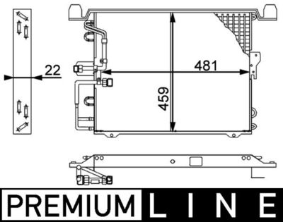 Condenser, air conditioning MAHLE AC 657 000P