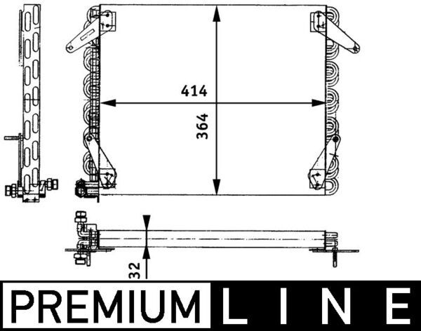 MAHLE AC 658 000P Condenser, air conditioning
