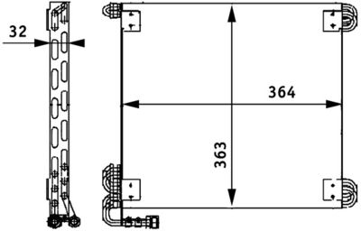 Condenser, air conditioning MAHLE AC 660 000P