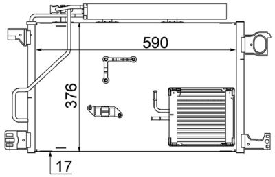 Condenser, air conditioning MAHLE AC 661 000S