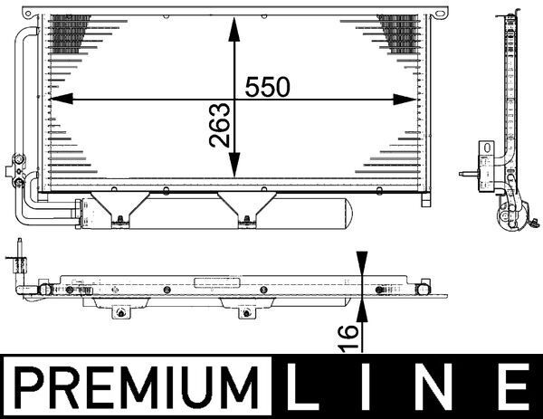 MAHLE AC 663 000P Condenser, air conditioning