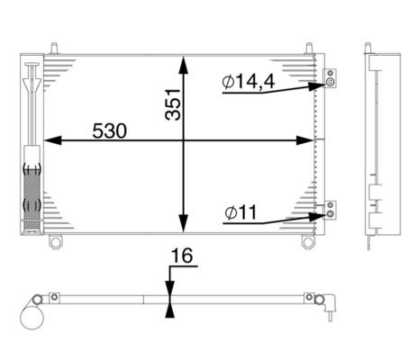 MAHLE AC 664 000S Condenser, air conditioning