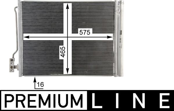 MAHLE AC 67 000P Condenser, air conditioning
