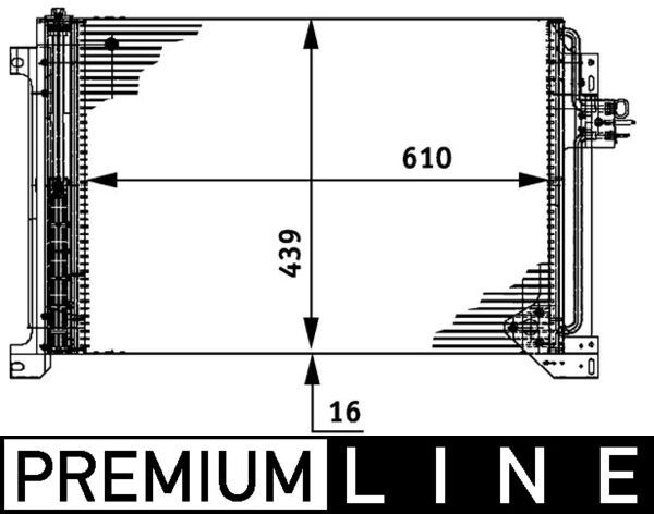 MAHLE AC 670 000P Condenser, air conditioning