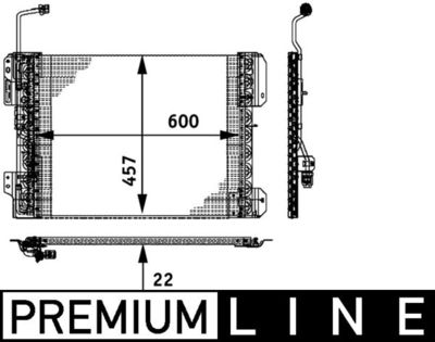 Condenser, air conditioning MAHLE AC 671 000P
