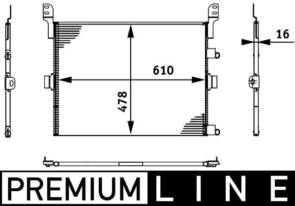 MAHLE AC 673 000P Condenser, air conditioning
