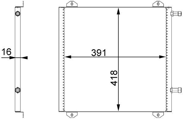 MAHLE AC 675 000S Condenser, air conditioning