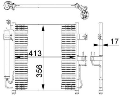 Condenser, air conditioning MAHLE AC 677 000S