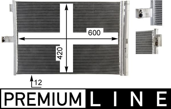 MAHLE AC 68 000P Condenser, air conditioning