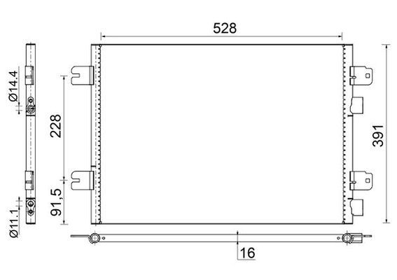 MAHLE AC 691 000S Condenser, air conditioning