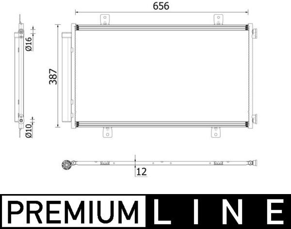 MAHLE AC 70 000P Condenser, air conditioning