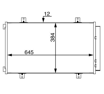 MAHLE AC 70 000S Condenser, air conditioning