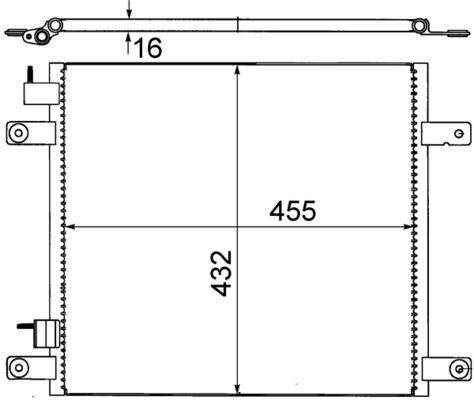 MAHLE AC 705 000S Condenser, air conditioning