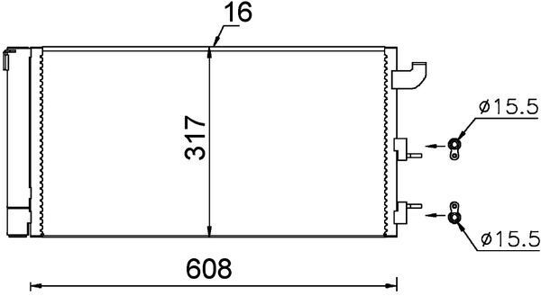 MAHLE AC 710 000S Condenser, air conditioning
