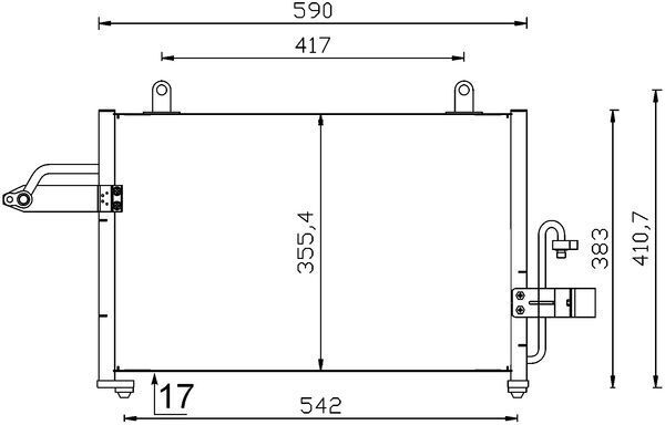 MAHLE AC 715 000S Condenser, air conditioning
