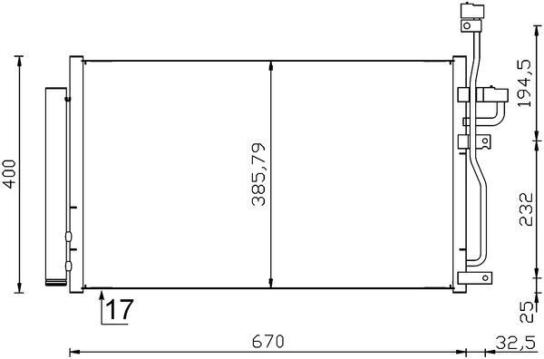 MAHLE AC 716 001S Condenser, air conditioning