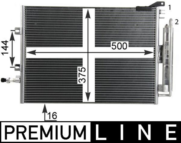 MAHLE AC 720 000P Condenser, air conditioning