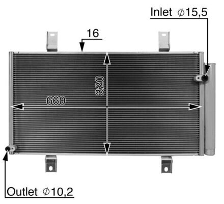 MAHLE AC 722 000S Condenser, air conditioning