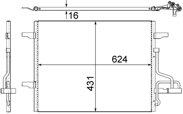 MAHLE AC 732 000S Condenser, air conditioning