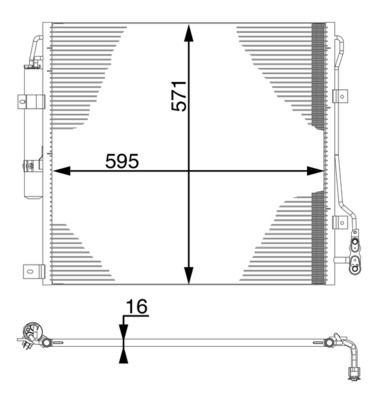 Condenser, air conditioning MAHLE AC 760 000S