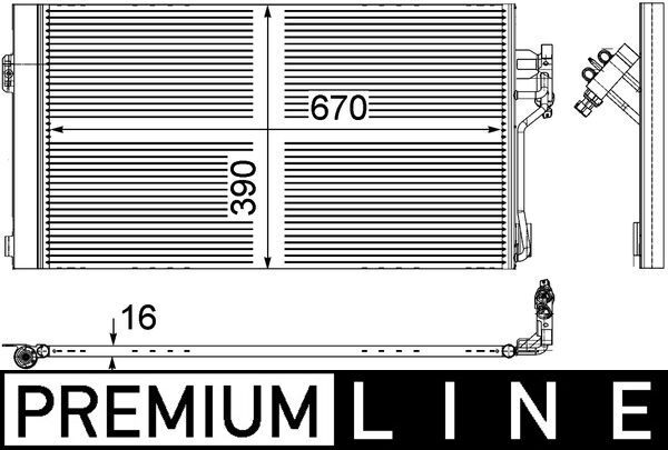 MAHLE AC 761 000P Condenser, air conditioning