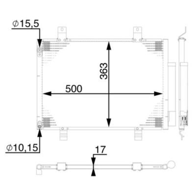 Condenser, air conditioning MAHLE AC 77 000S